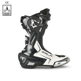 BELA SPEEDO 2.0 Couro Moto Botas Preto Branco