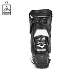 BELA SPEEDO 2.0 Couro Moto Botas Preto Branco