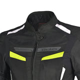 BELA SPRINTER Moto Senhora Textil Casacos Preto Amarelo Fluo - Imagem frontal superior da Casacos