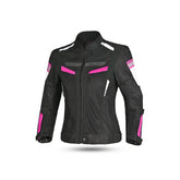 BELA SPRINTER Moto Textil Senhora Casacos Preto Rosa - Imagem frontal da Casacos