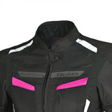 BELA SPRINTER Moto Textil Senhora Casacos Preto Rosa - Imagem frontal superior da Casacos