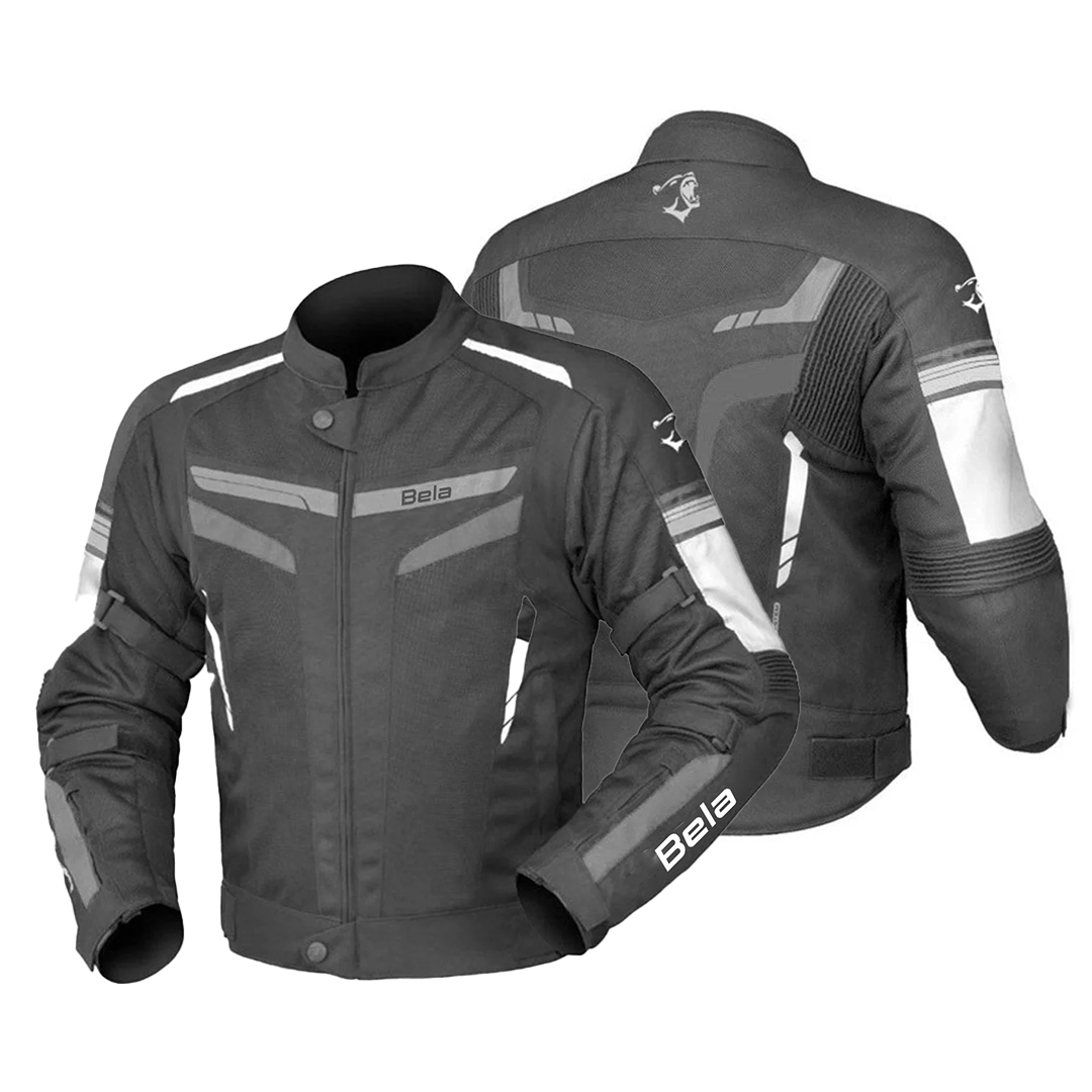 BELA SPRINTER Casacos De Moto Textil Preto Branco Cinza – 2 – Maximomoto PT
