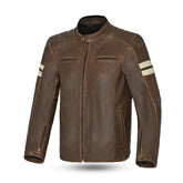 BELA STARK Motorcycle Leather Jackets Beige Brown – Maximomoto PT