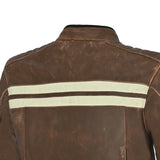 BELA STARK Moto Couro Casacos Bege Marrom
