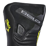 BELA STRIP M oto Couro Botas Preto Fluorescente Amarelo - logo