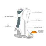 BELA STRIP Moto Couro Botas Pretas Vermelhas - Imagem vetorial 3 de botas