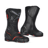 BELA STRIP Moto Couro Botas Pretas Vermelhas – Maximomoto PT