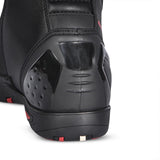 BELA STRIP Moto Couro Botas Pretas Vermelhas