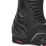 BELA STRIP Moto Couro Botas Preto Cinza