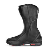 BELA STRIP Moto Couro Botas Preto Cinza - Imagem do lado esquerdo de Boots