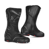 BELA STRIP Moto Couro Botas Preto Cinza - Imagem dupla de botas