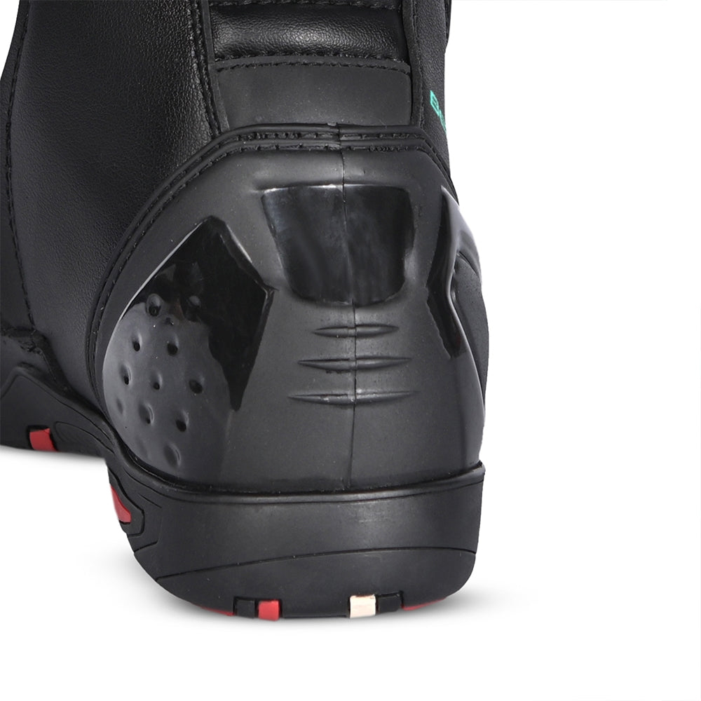 BELA STRIP Moto Couro Botas Senhora Turquesa Preta
