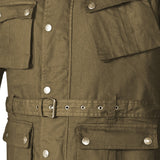 BELA TECTICAL COTTON WAX Moto Textil Casacos Verde - Imagem central frontal da Casacos
