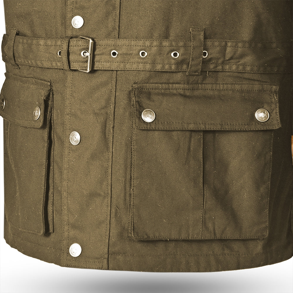 BELA TECTICAL COTTON WAX Motorcycle Textile Jackets Green – 5 – Maximomoto PT