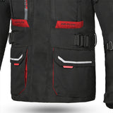 BELA TRANSFORMER 3 EM 1 Moto Casaco Preto Vermelho - Imagem central frontal da Casacos