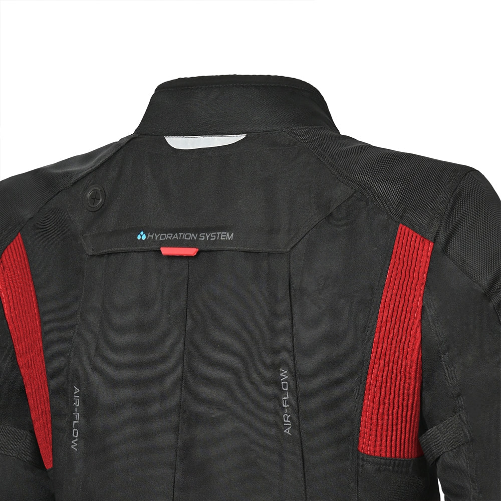 BELA TRANSFORMER 3 EM 1 Moto Casaco Preto Vermelho - Imagem parte superior costas Casacos