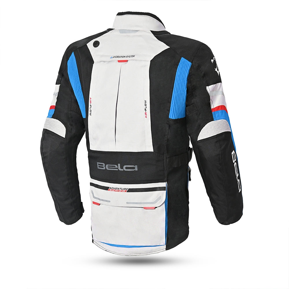 BELA TRANSFORMER 3 Em 1 Moto Casaco Cinzento Preto Azul - Imagem traseira da ja Casacos