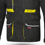 BELA TRANSFORMER 3 Em 1 Moto Casaco Preto Amarelo Fluo - Imagem central frontal da Casacos