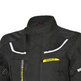 BELA TRANSFORMER 3 Em 1 Moto Casaco Preto Amarelo Fluo - Imagem frontal superior da Casacos