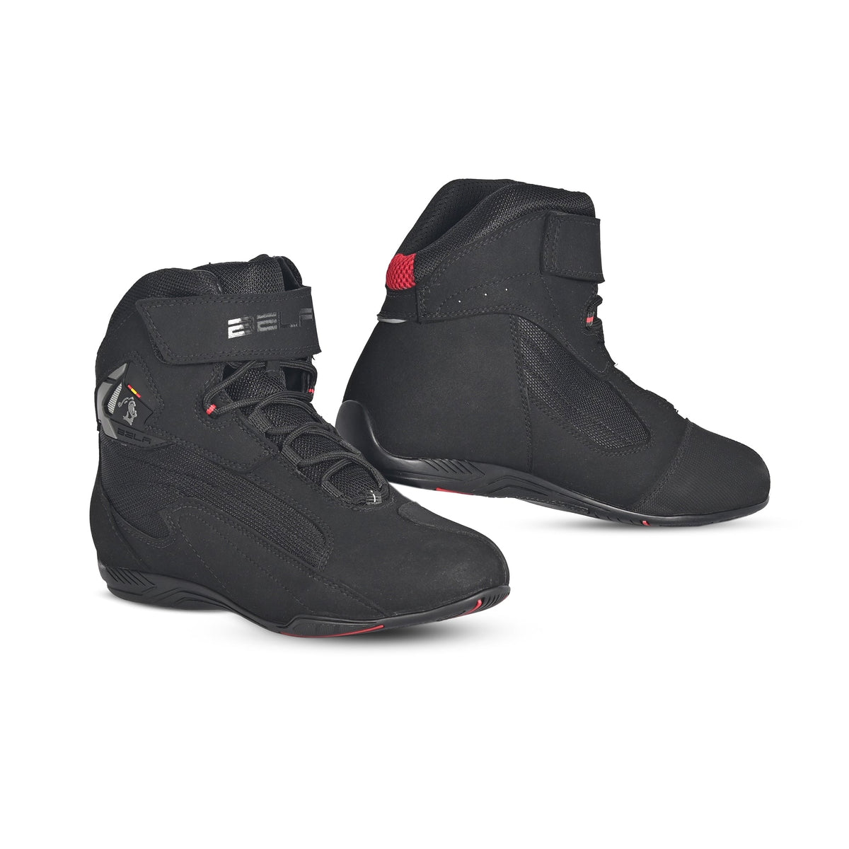 BELA TROPHY Curto Couro Moto Homem Botas Preto - Imagem dupla de botas