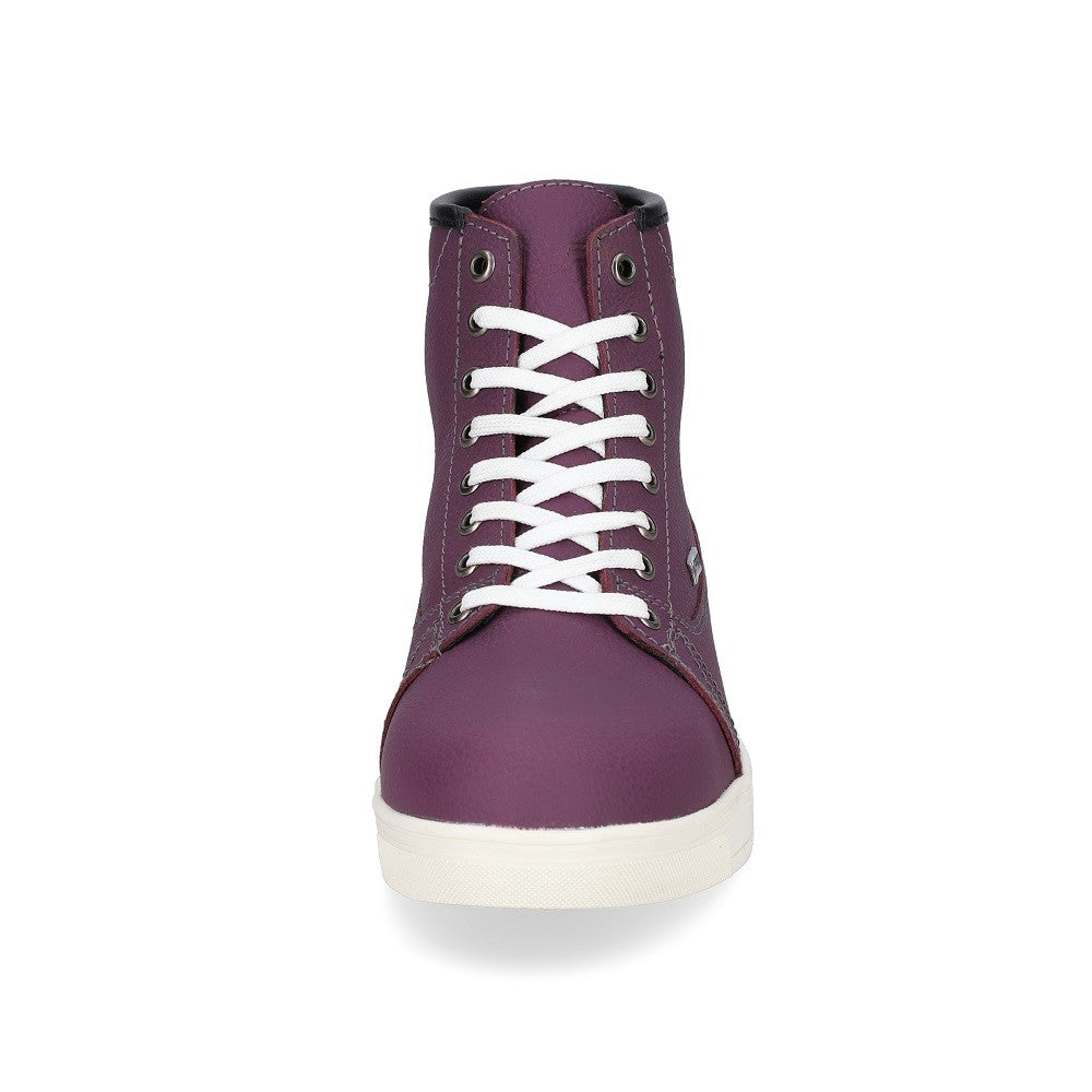 BELA VOLCAN Couro Moto Senhora Botas Fúcsia preta – 3 – Maximomoto PT