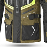 BELA WATSON Masculino Moto Casacos Preto Cáqui Amarelo Branco - Imagem central frontal da Casacos