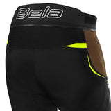 BELA WATSON CALCAS DE MOTO TEXTIL PRETO CASTANHO AMARELO BRANCO