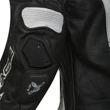 BELA X RACE Moto Couro Casacos Preto Antra Branco