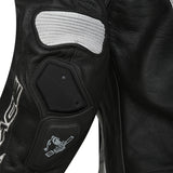 BELA X RACE Moto Couro Casacos Preto Antra Branco