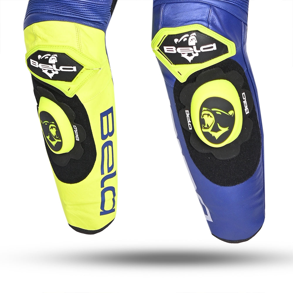 BELA X RACE 1 PC Fatos De Moto Couro Azul Amarelo Fluor – 8 – Maximomoto PT