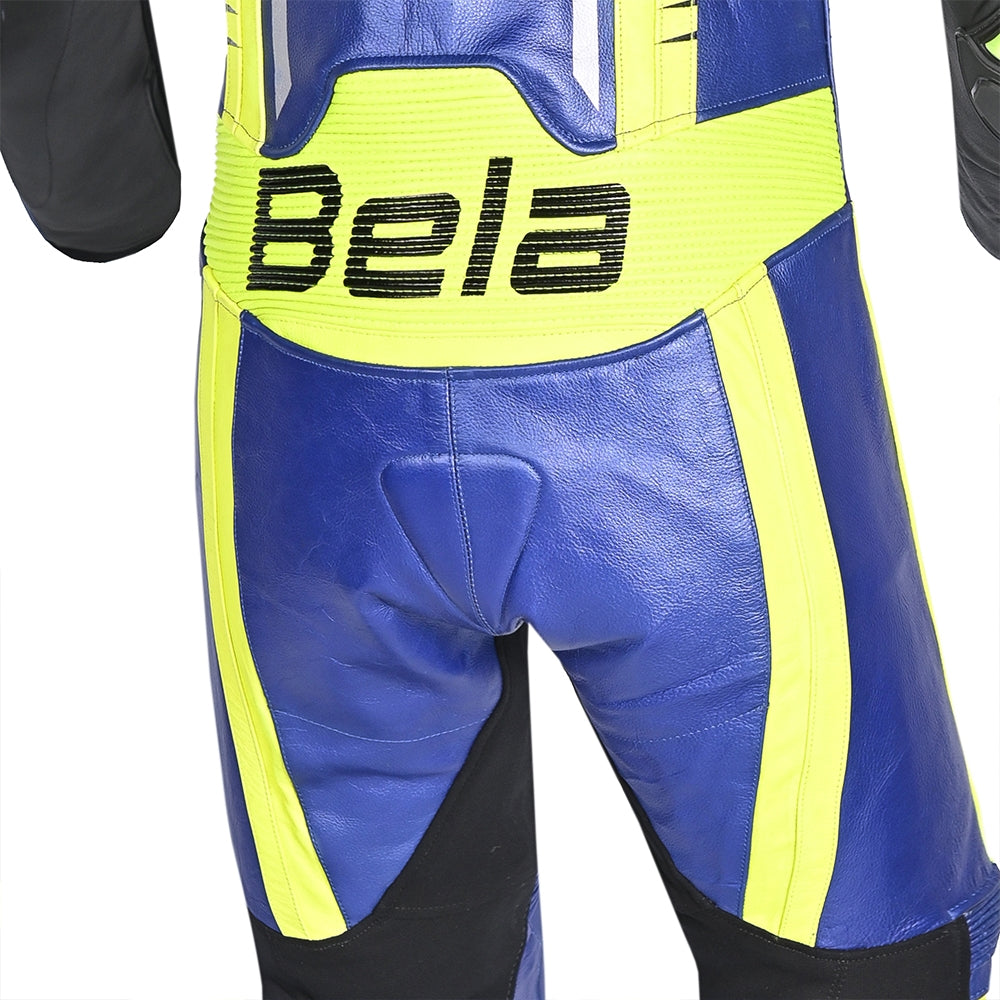 BELA X RACE 1 PC Fatos De Moto Couro Azul Amarelo Fluor – 5 – Maximomoto PT