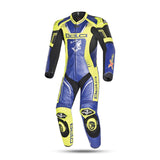 BELA X RACE 1 PC Fatos De Moto Couro Azul Amarelo Fluor