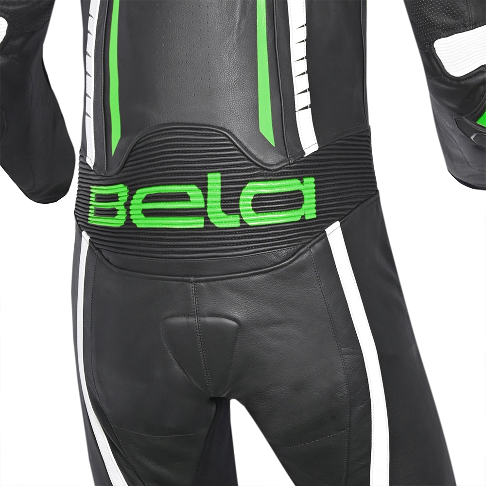 BELA X RACE 1 PC Motorcycle Suits White Black Green – 5 – Maximomoto PT