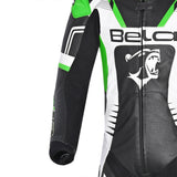 BELA X RACE 1 PC Moto Fatos Branco Preto Verde - Imagem superior frontal direita do traje