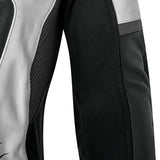 BELA X RACE Moto Couro Casacos Preto Antra Branco - Imagem frontal esquerda da Casacos