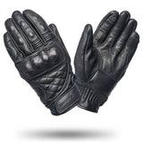 SPYKE Biarritz Dry Tecno Short Leather Glove Black - SECURTEX MOTOR S.L (t/a MaximoMoto)