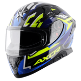 AXOR APEX STREAK CASCO INTEGRAL DE MOTO NEGRO AZUL