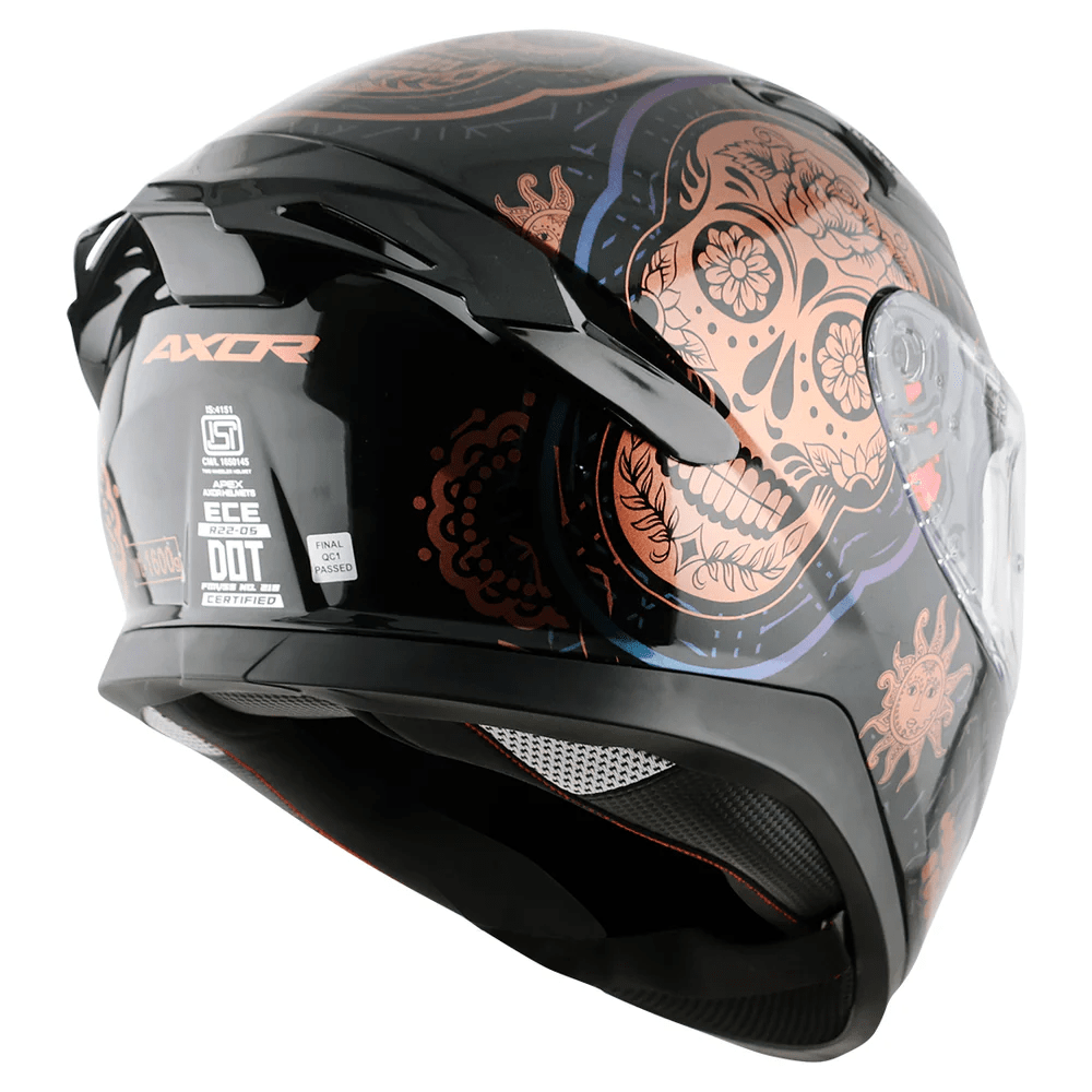 AXOR APEX TRANCE Moto Integral Capacete Preto Gold – 6 – Maximomoto PT