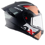 AXOR SABER X SPORTS Moto Integral Capacete Preto Matt Laranja