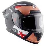 AXOR SABER X SPORTS Moto Integral Capacete Preto Matt Laranja
