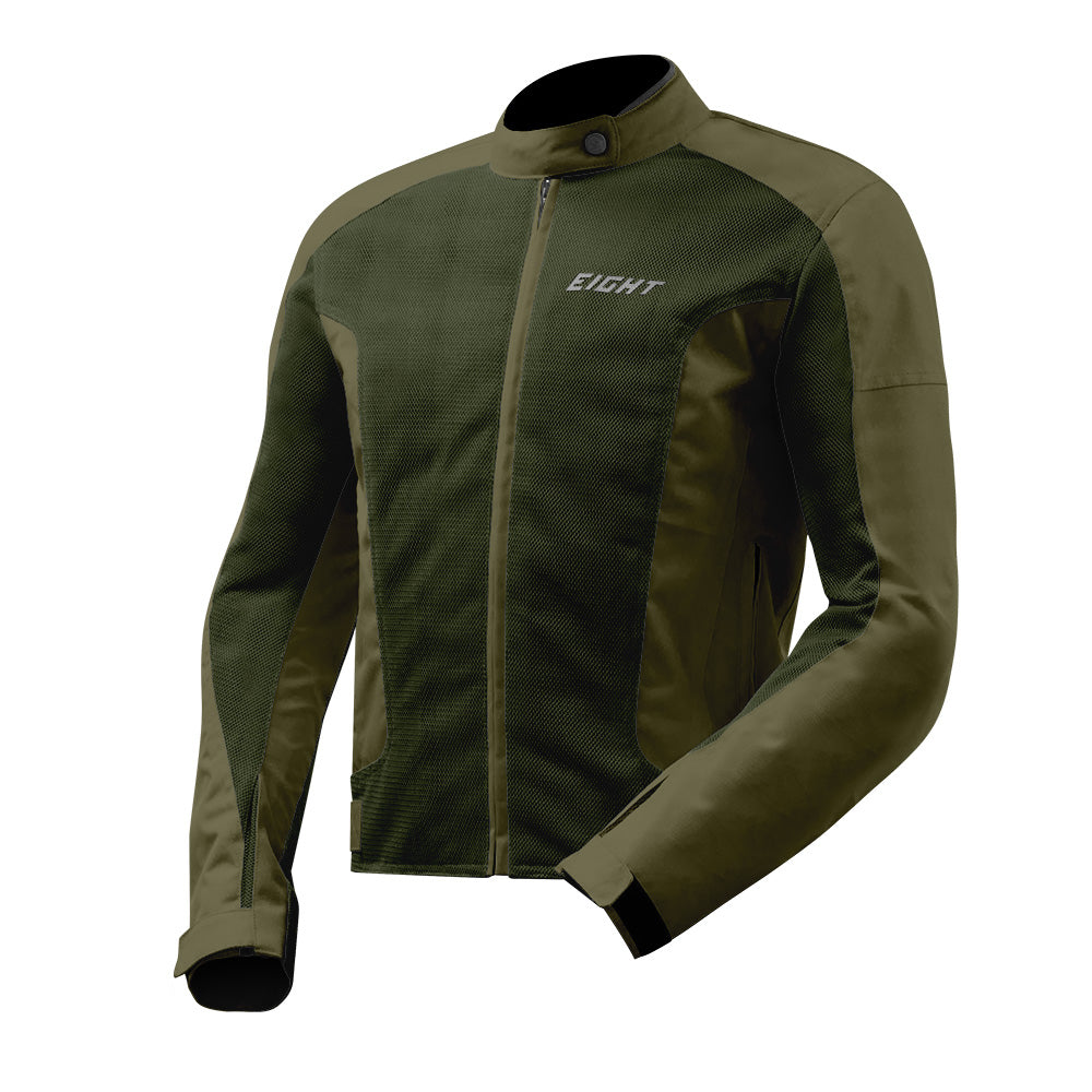 EIGHT AERO-FLOW Moto Textil Homem Casacos Khaki – 1 – Maximomoto PT