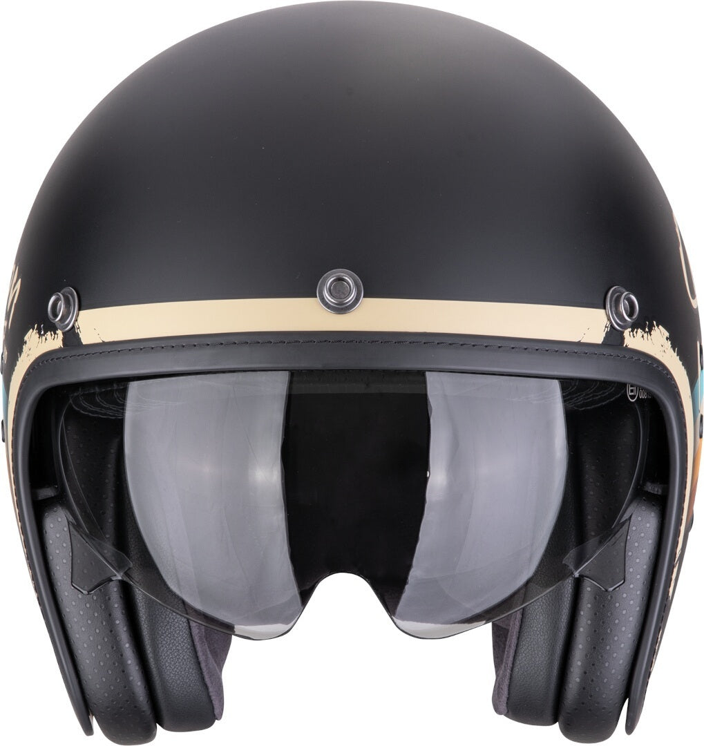 SCORPION BELFAST EVO ADONIS OPEN HELMET Matte black-beige – 2 – Maximomoto PT