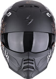 SCORPION EXO-COMBAT II GENESIS Moto Jet Casco Negro Mate Blanco Dorado