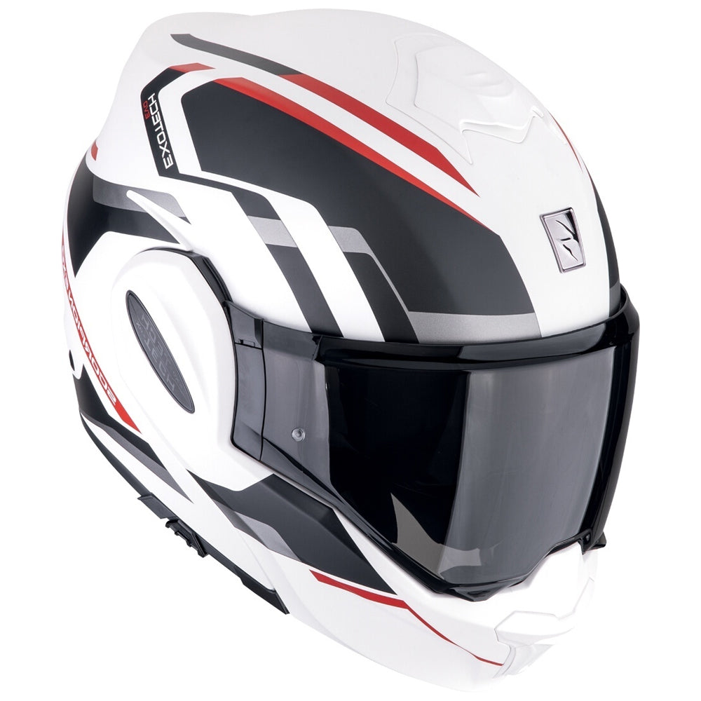 SCORPION EXO Tech Evo Furio Casco modular Blanco Mate Negro Rojo – 2 – Maximomoto PT