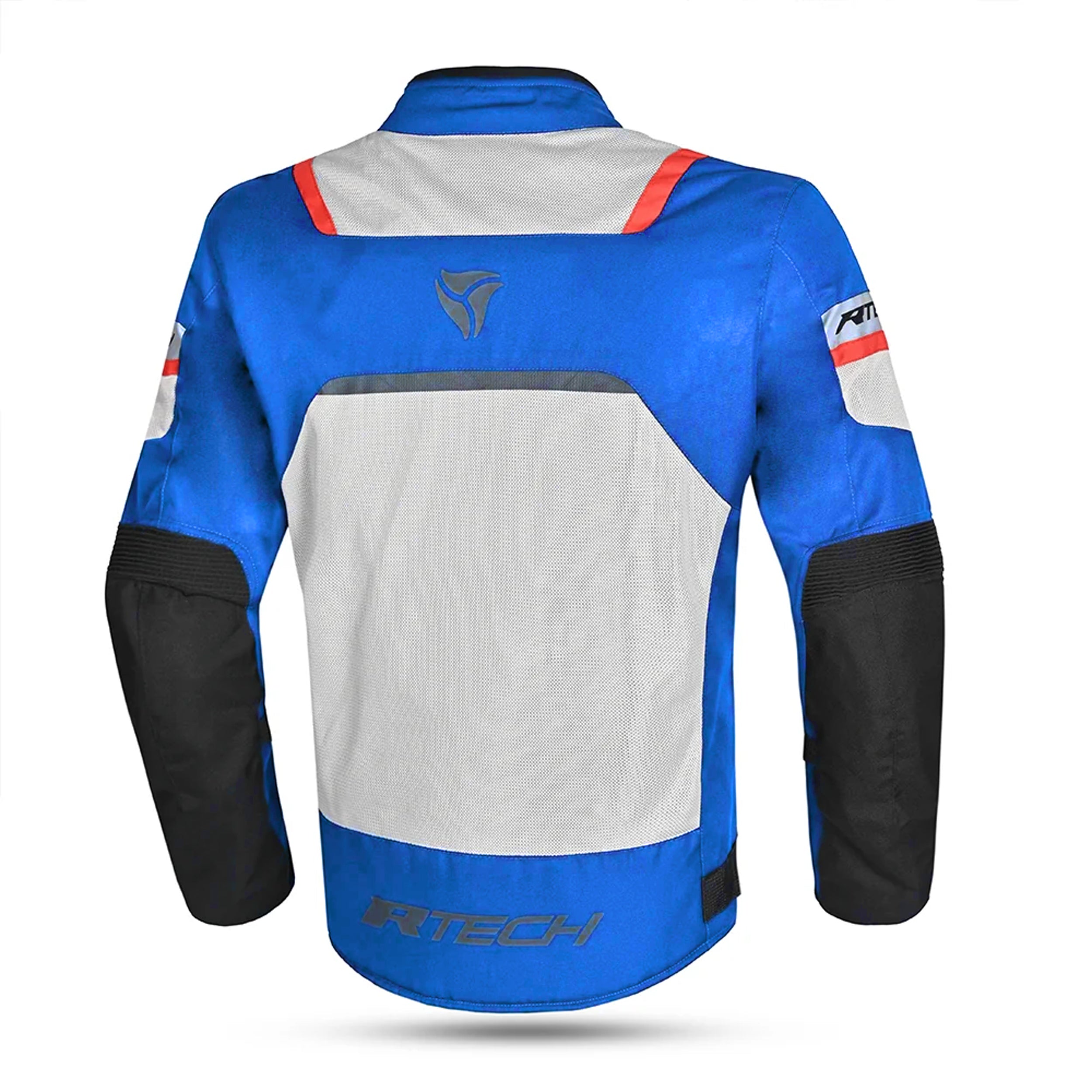 R-TECH SPIRAL MESH Moto Textil Casacos Azul Gelo Vermelho- Imagem traseira da ja Casacos