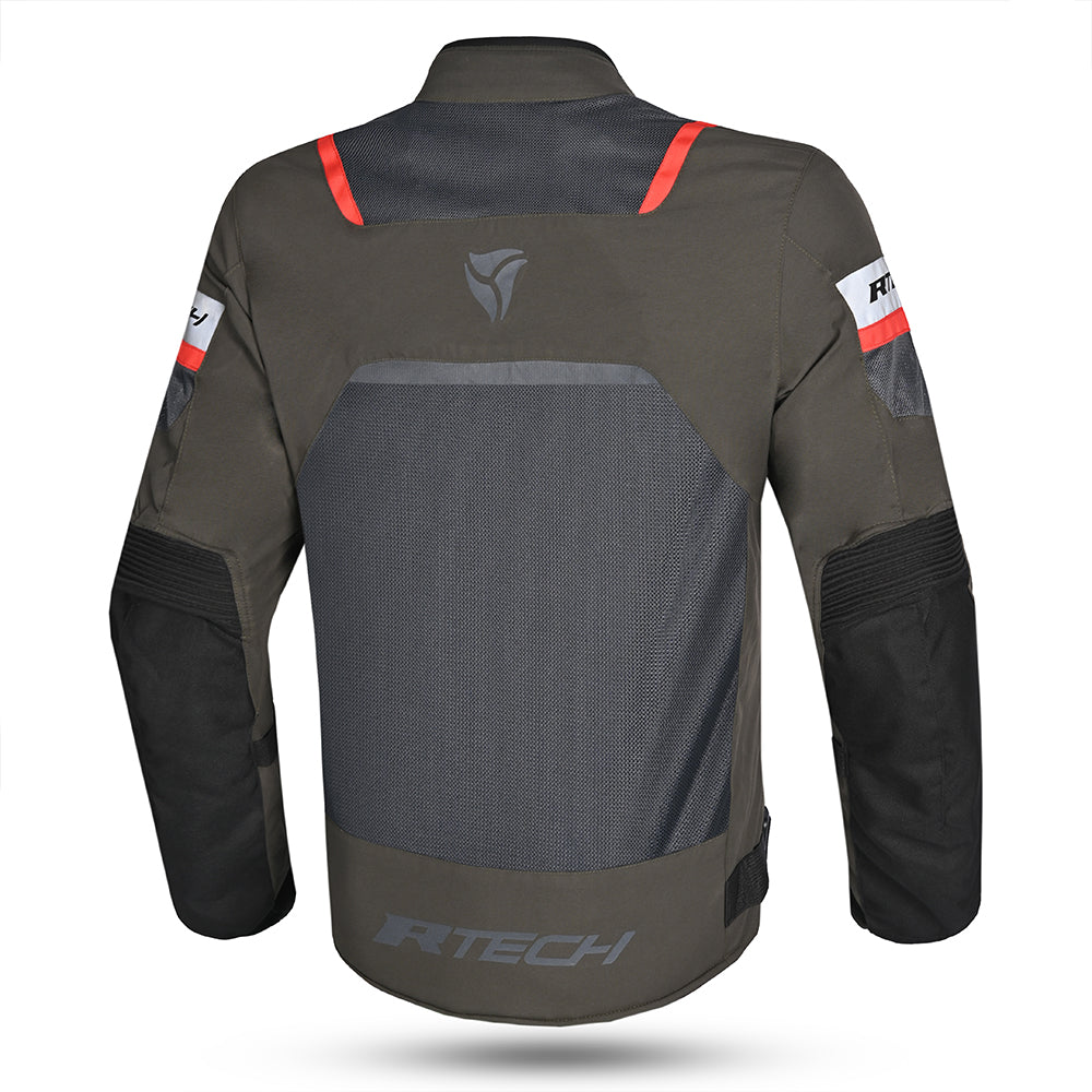 R-TECH - casacos Textil Spiral Mesh Arena/Gris/Rojo – 2 – Maximomoto PT