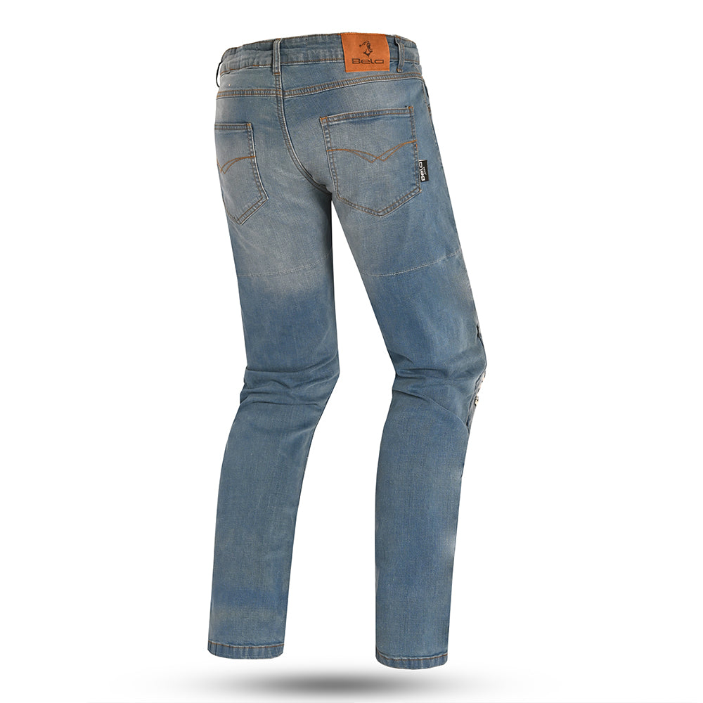 BELA STONE Jean Moto Calcas CE Approved AA Camuflagem Azul