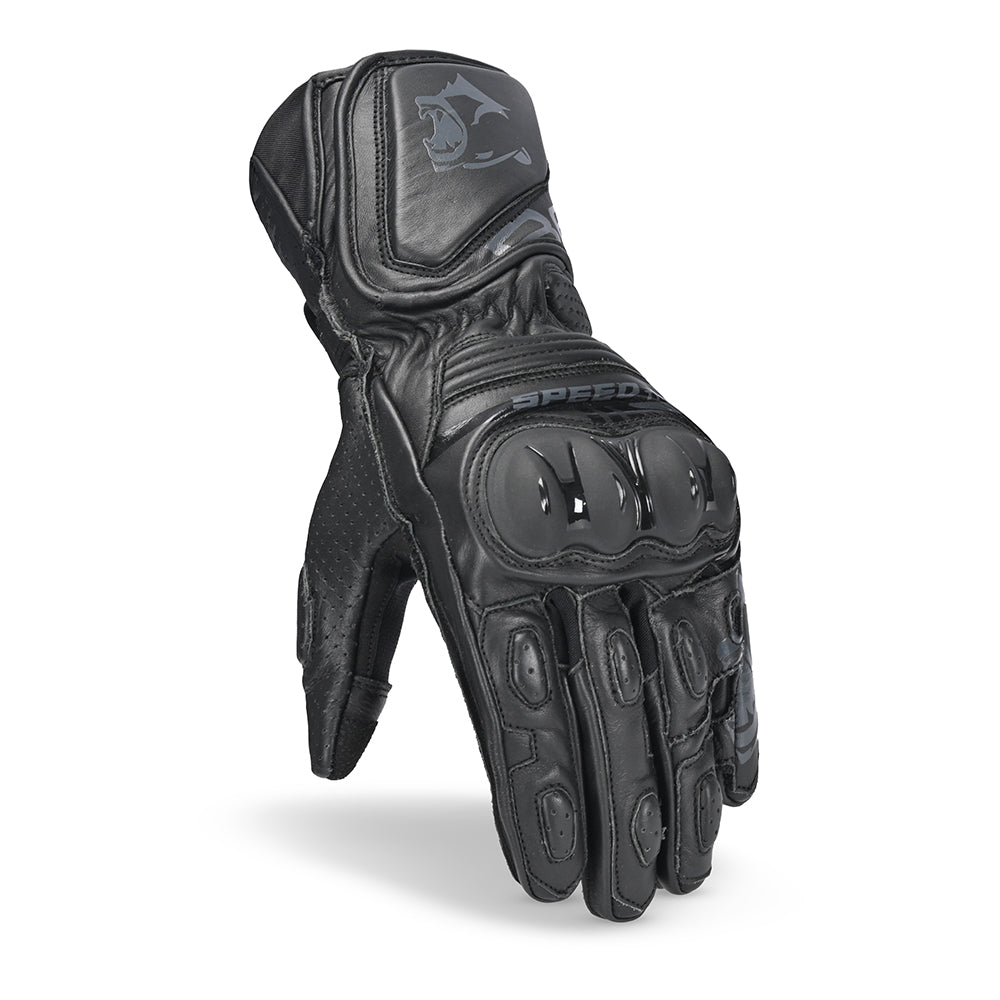 BELA LEMOX Moto Couro Luvas Preto