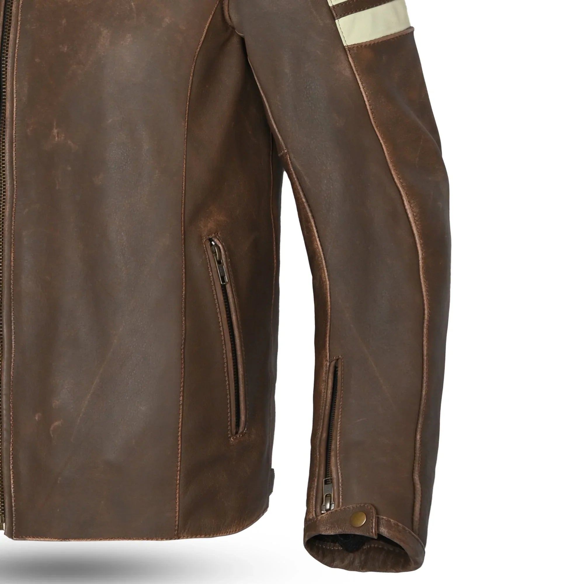 BELA - CHAQUETA PIEL STARK MARRON/BEIGE - SECURTEX MOTOR S.L (t/a MaximoMoto)