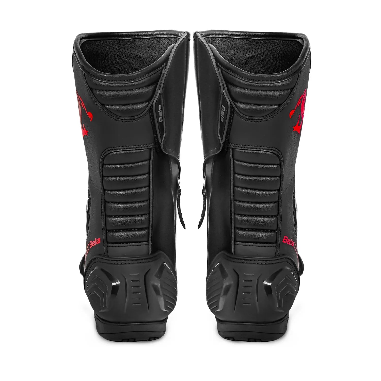 BELA STRIP Botas De Moto Couro Preto Vermelho – 5 – Maximomoto PT